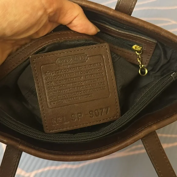 Vintage Coach Dark Brown Tote Bag - Picture 4 of 8